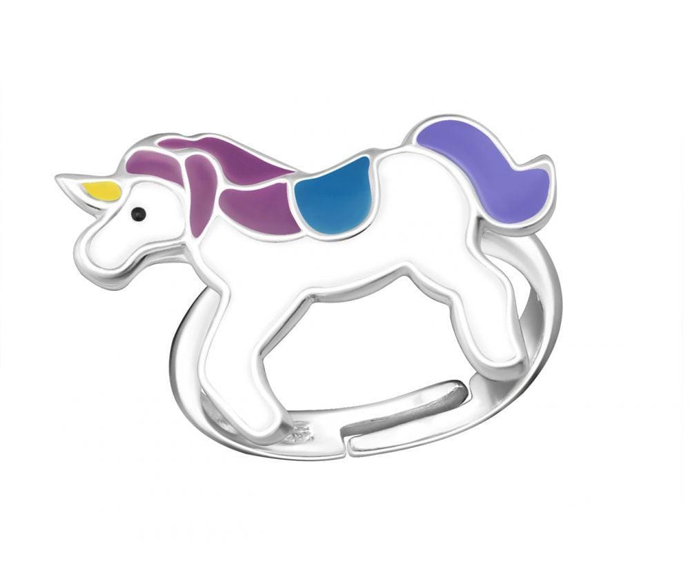 Sterling Silver Unicorn Ring for Kids