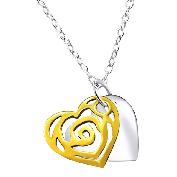 Gold Plated Sterling Silver Rose Pendant