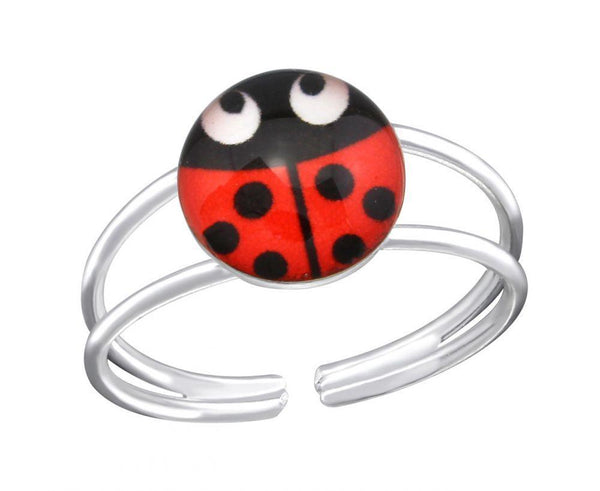 Kids Double-Band Ladybug Ring