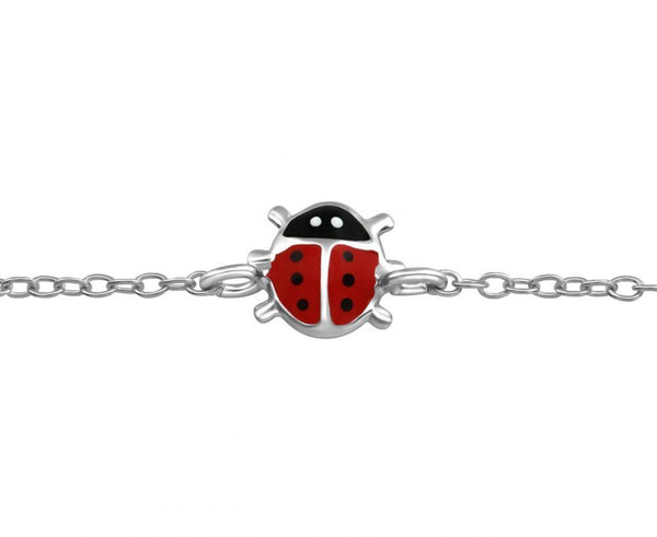Children's Silver Ladybug Bracelet