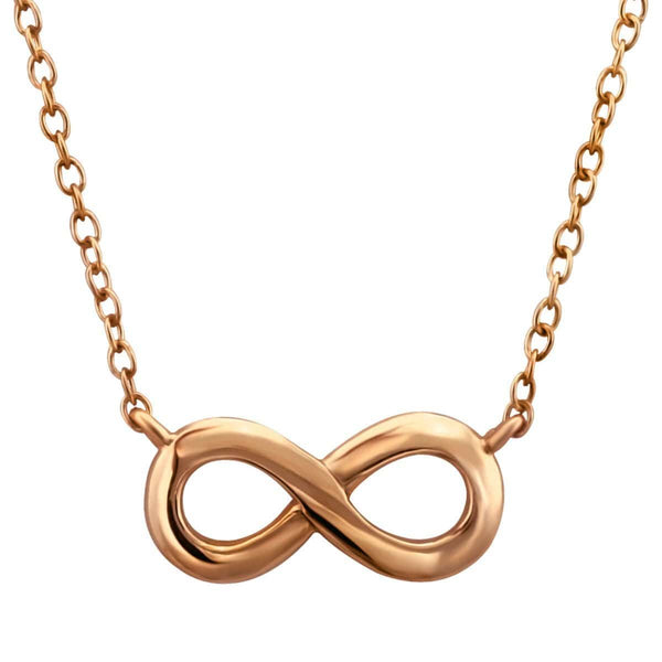 Silver Infinity Pendant Rose Gold