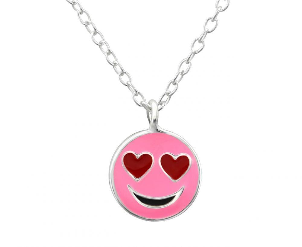 Children's Pink Emoticon Necklace