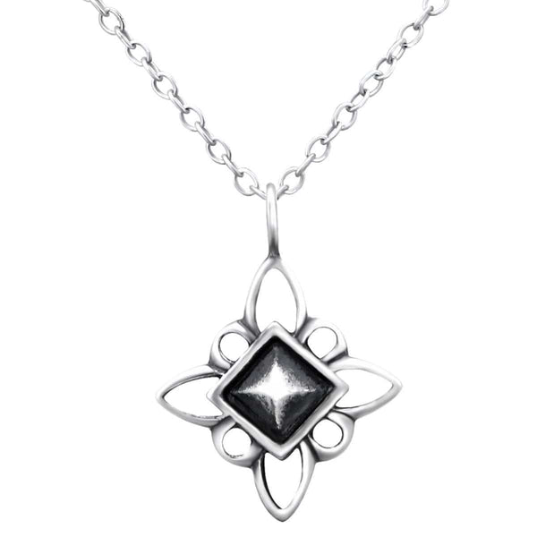 Silver Antique Star Necklace