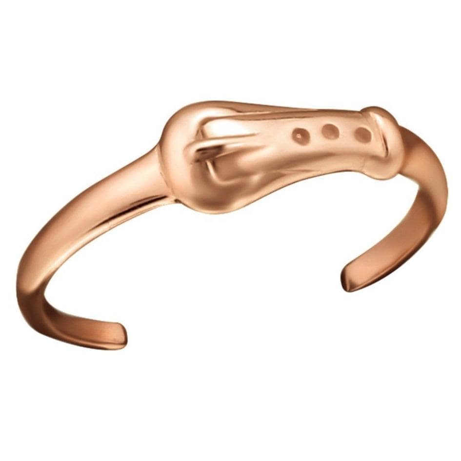 Rose Gold Plated Sterling Silver Belt Toe Ring