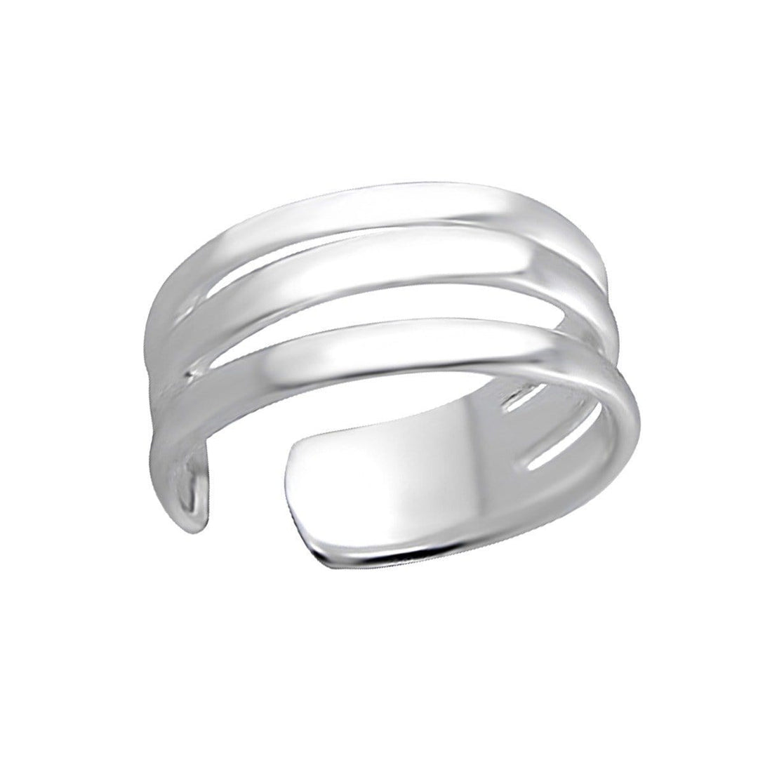 Sterling Silver 3 layers Toe Ring