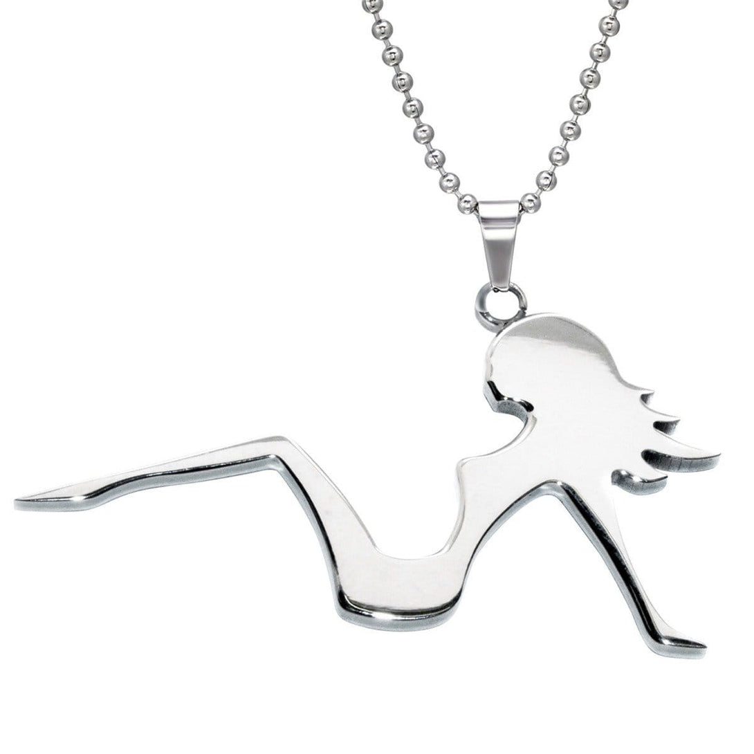 Stainless Steel Girl Pendant Necklace