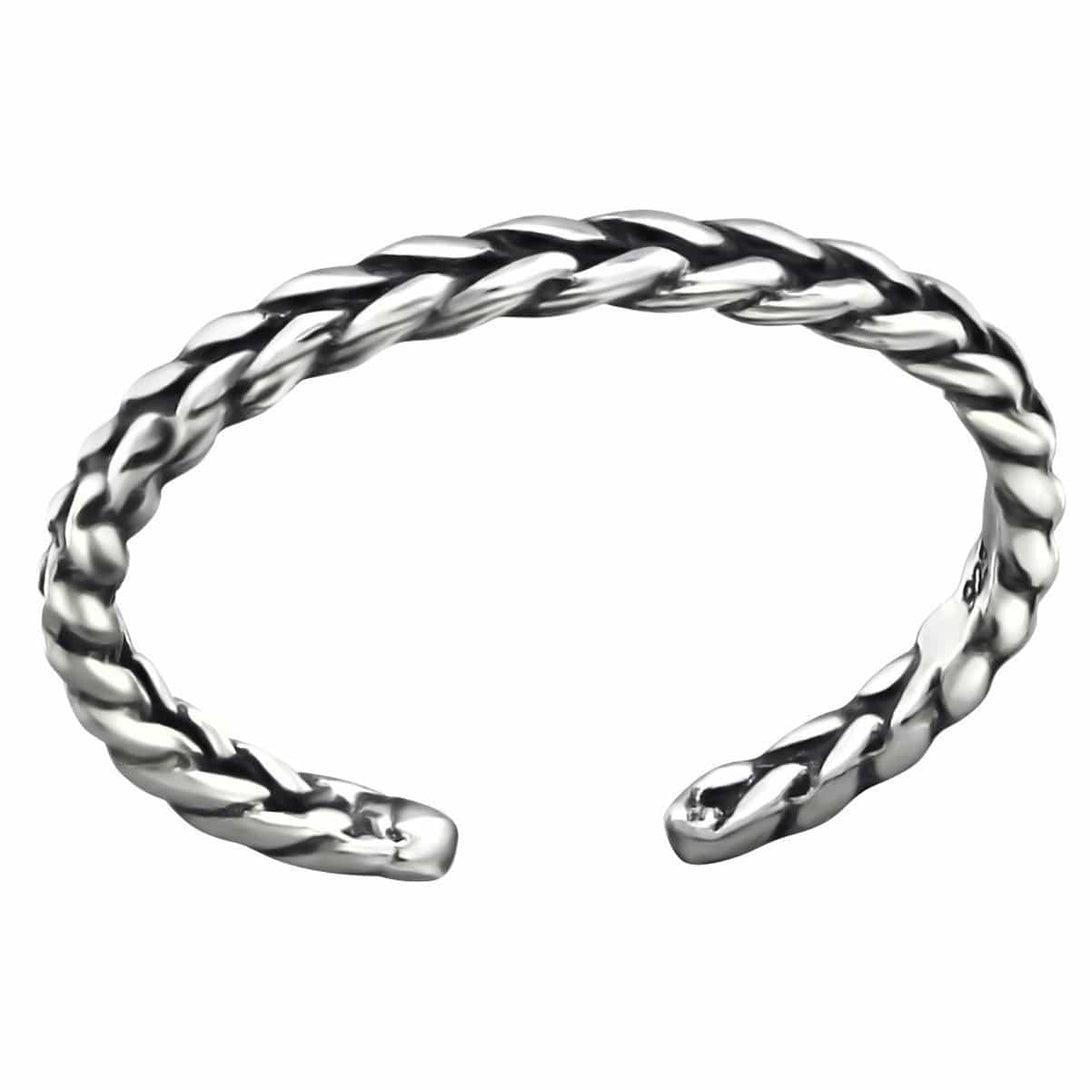 Sterling silver Braided Toe Ring