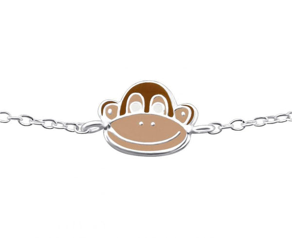 Children's Silver Monkey Bracelet