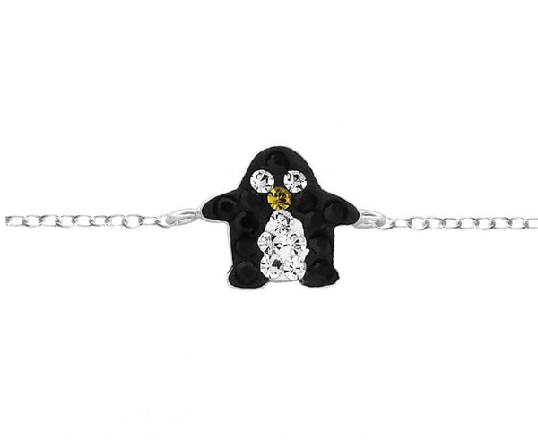 Kids Sterling Silver Penguin Bracelet