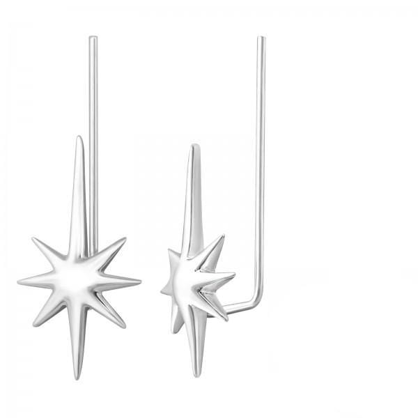 Silver Northern Star Ear Pin