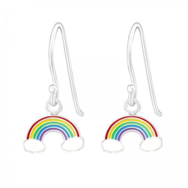 Kids Silver Rainbow Earrings