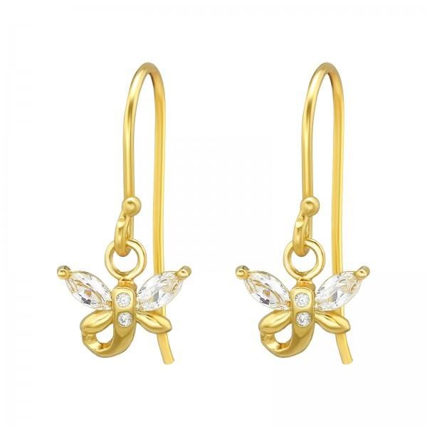 Dragonfly Earrings Gold