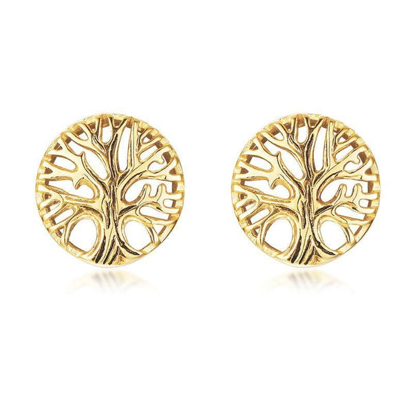 Steel Tree of life earrings