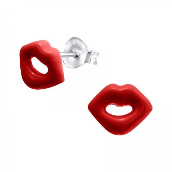 Kids Red Lips Stud Earrings