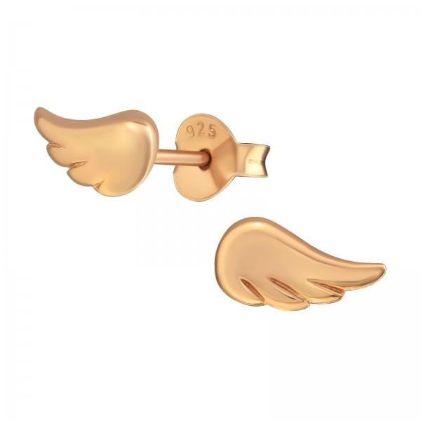 Rose Gold Wing Stud Earrings