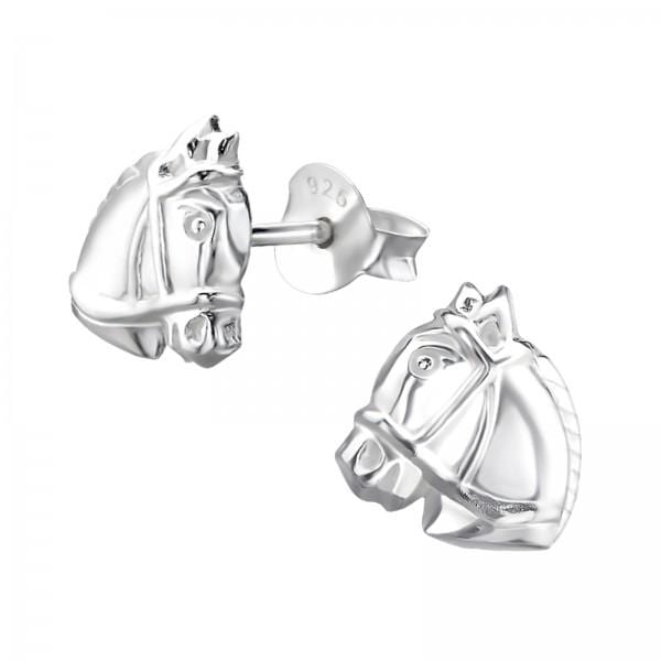 Kids Silver Horse  Earrings