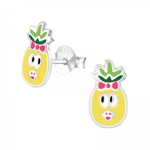 Kids Silver Pineapple Stud Earrings