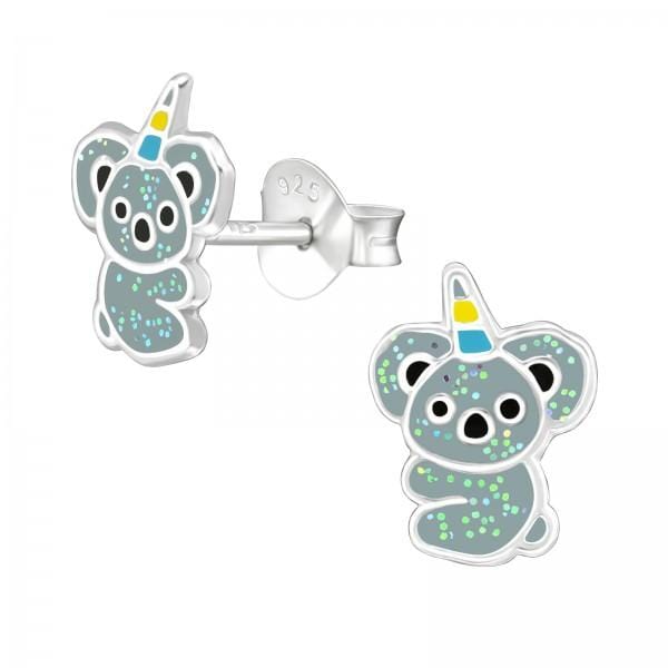 Kids Silver Koala Stud Earrings