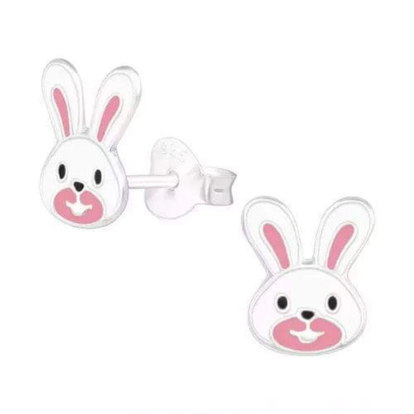 Kids Silver Rabbit Stud Earrings