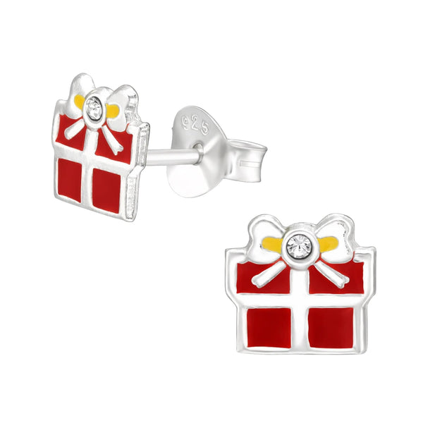 Kids Silver Gift Box  Stud Earrings
