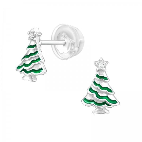 Kids Christmas Tree Earrings