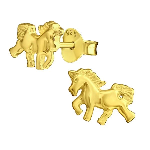 Silver Gold Unicorn Ear Studs