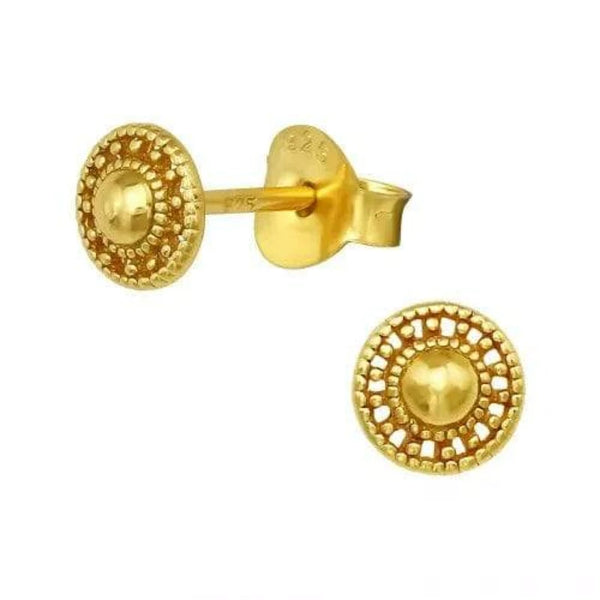 Gold Plated Sterling Silver Stud Earrings