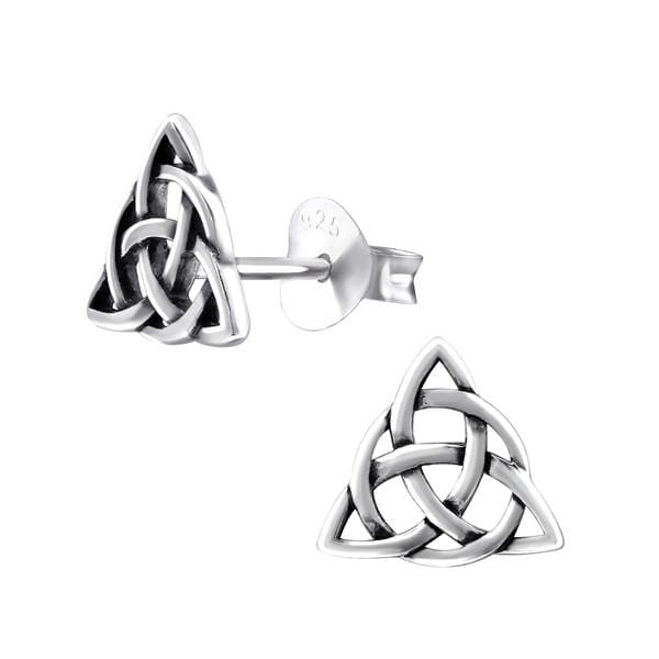 Silver Celtic Knot Stud Earrings