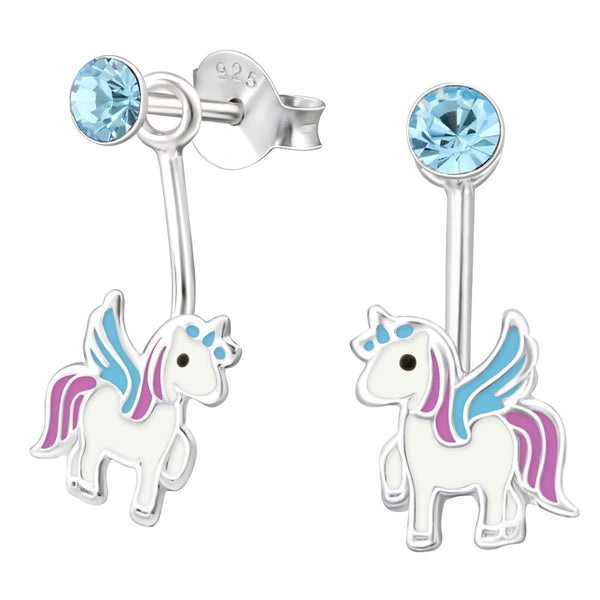 Sterling Silver Unicorn Earrings for Girls