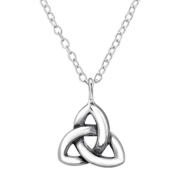 Sterling Silver Triangular Celtic Knot Necklace