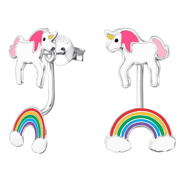 Unicorn and Rainbow Stud earrings