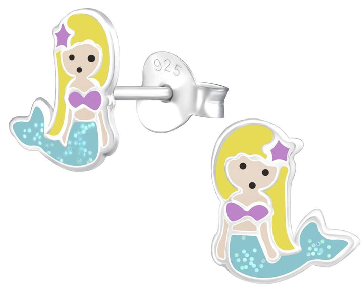 Children's Silver Mermaid Ear Studs