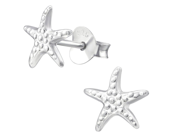 Kids Sterling Silver Starfish Ear Studs