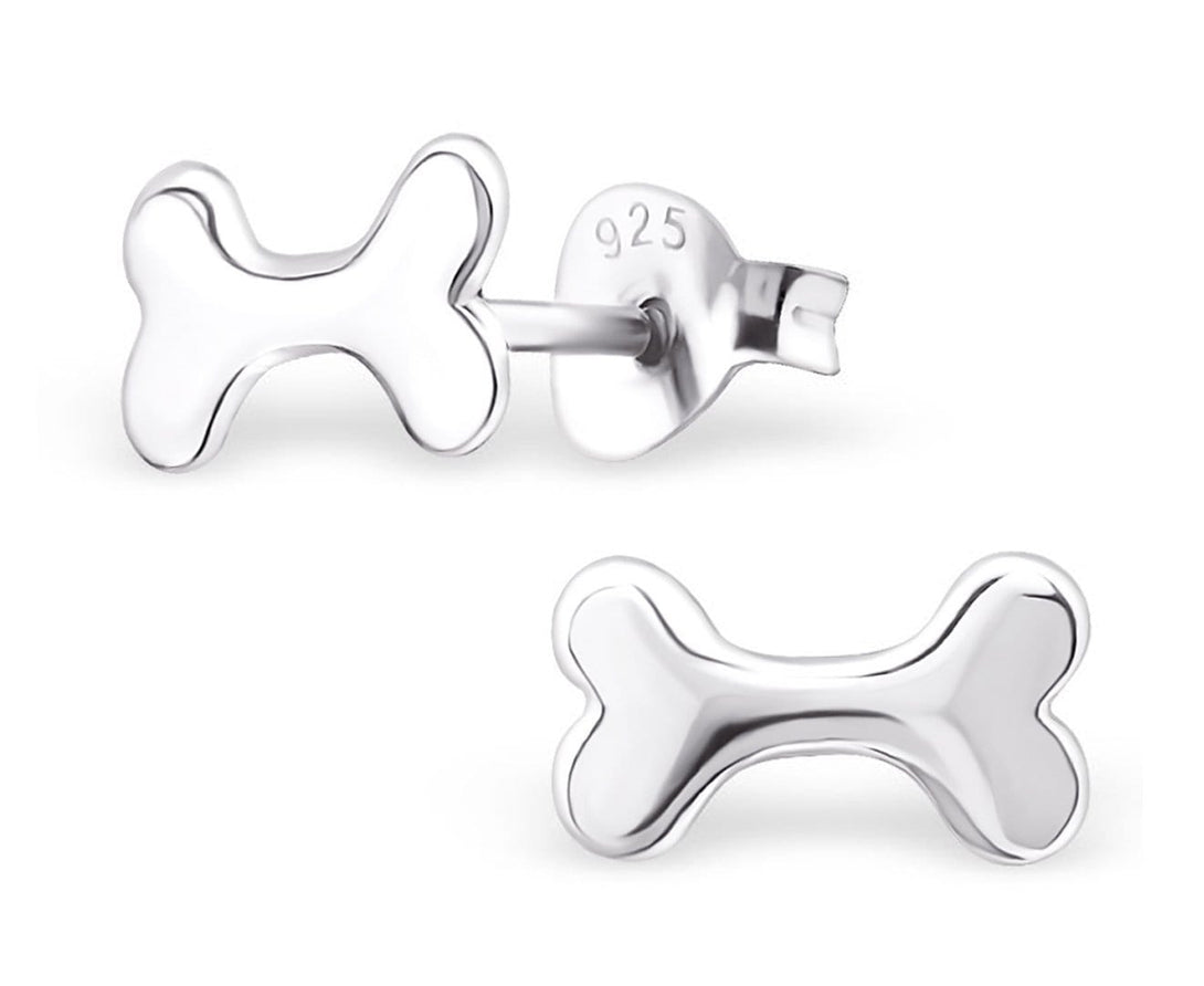 Sterling Silver Dog Bone Ear Studs