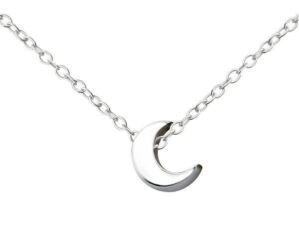 Sterling Silver Crescent Necklace