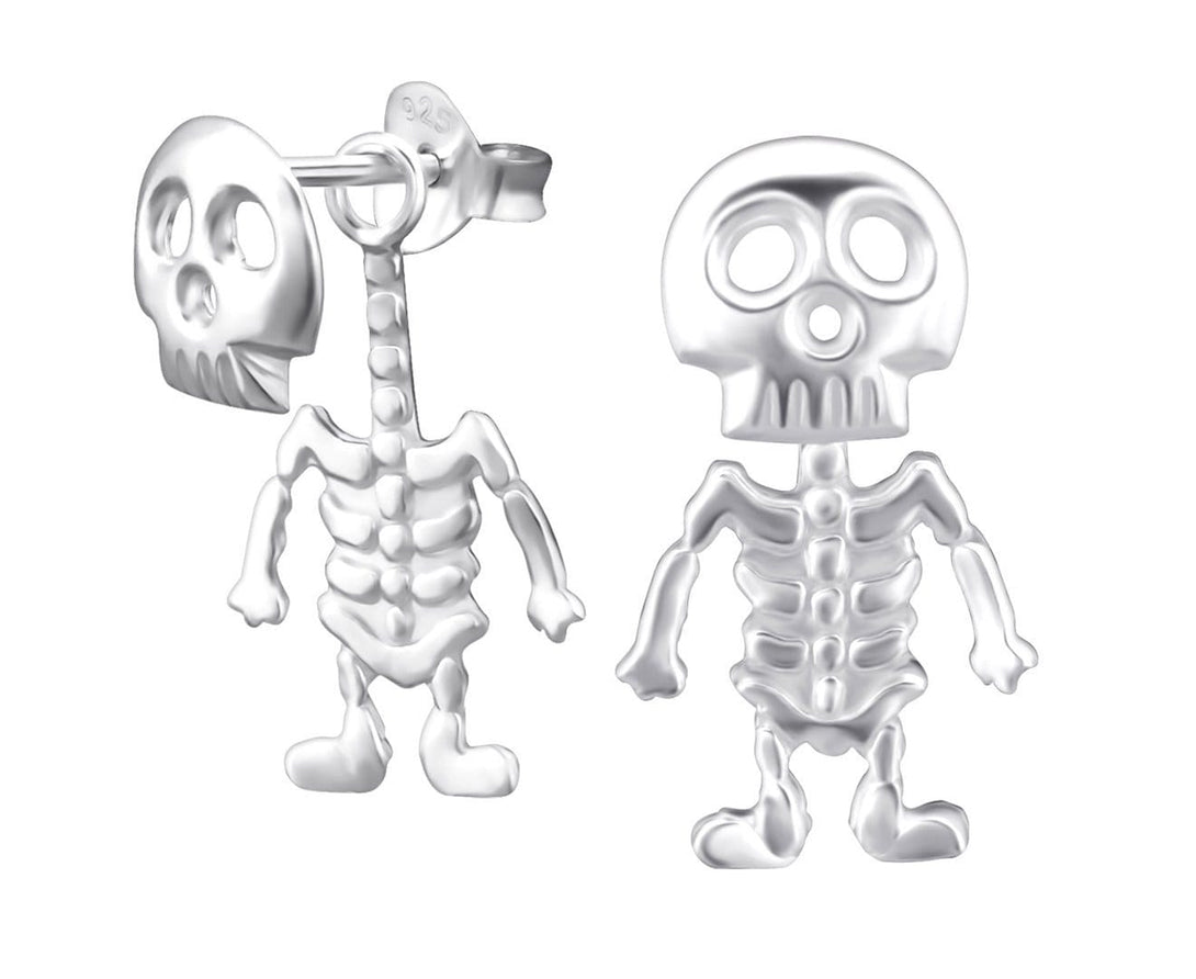 Sterling Silver Skeleton Double Earrings