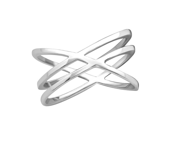 Sterling Silver Intertwining Ring