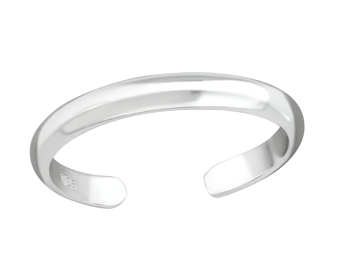 Sterling Silver 2mm Band Adjustable Toe Ring