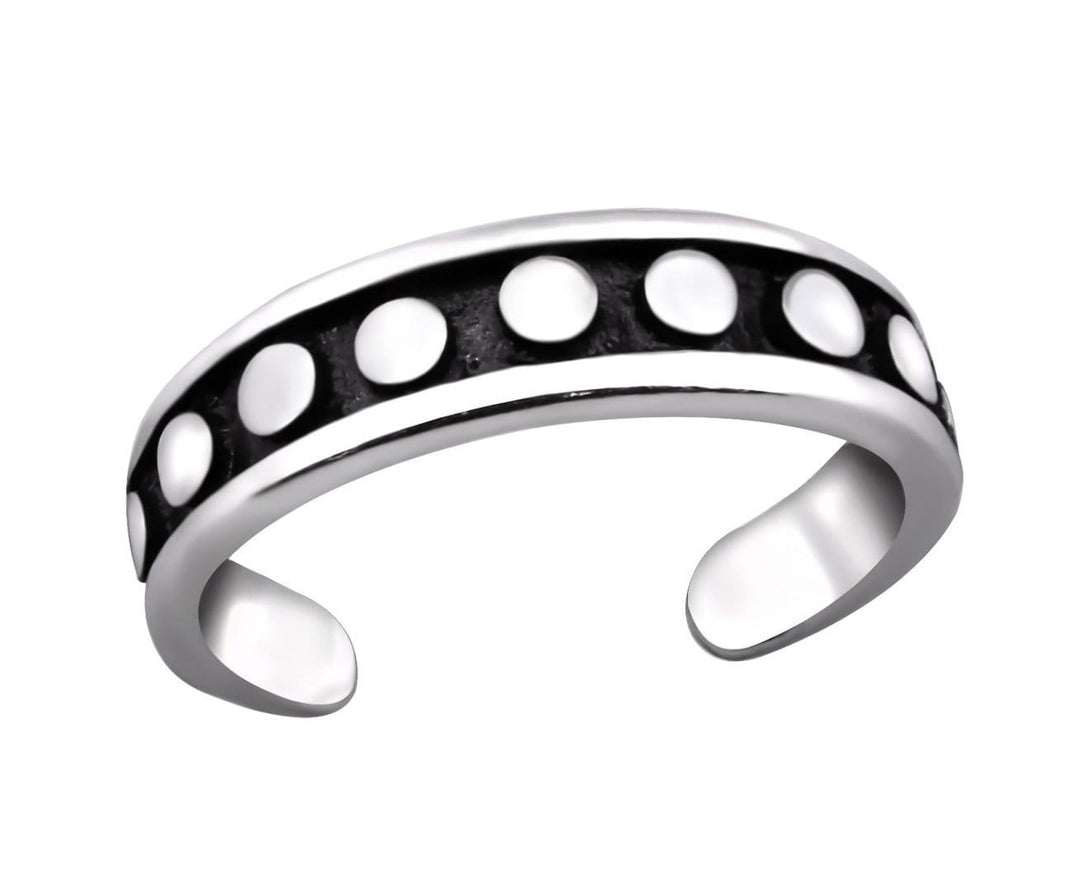Sterling Silver Dot Adjustable Toe Ring