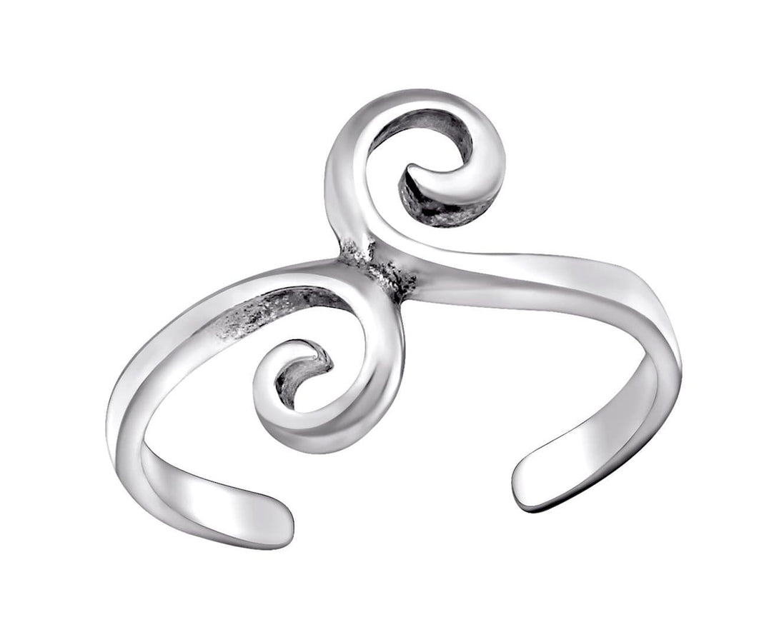 Sterling Silver Spiral Adjustable Toe Ring