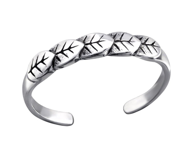 Sterling Silver Leaf Toe Ring