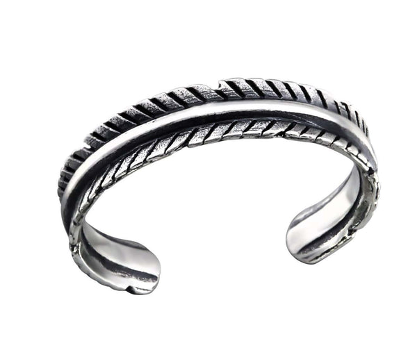 Sterling Silver Leaf Toe Ring