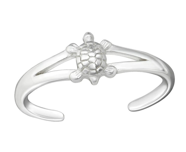 Sterling Silver Turtle Adjustable Toe Ring