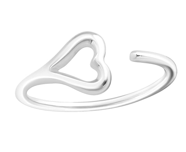 Sterling Silver Heart Toe Ring
