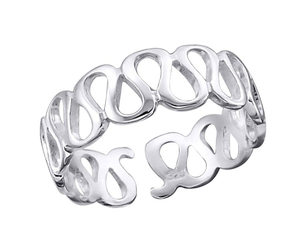Sterling Silver Wave Toe Ring