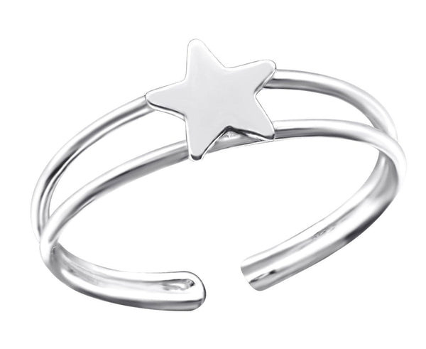 Sterling Silver Star Toe Ring