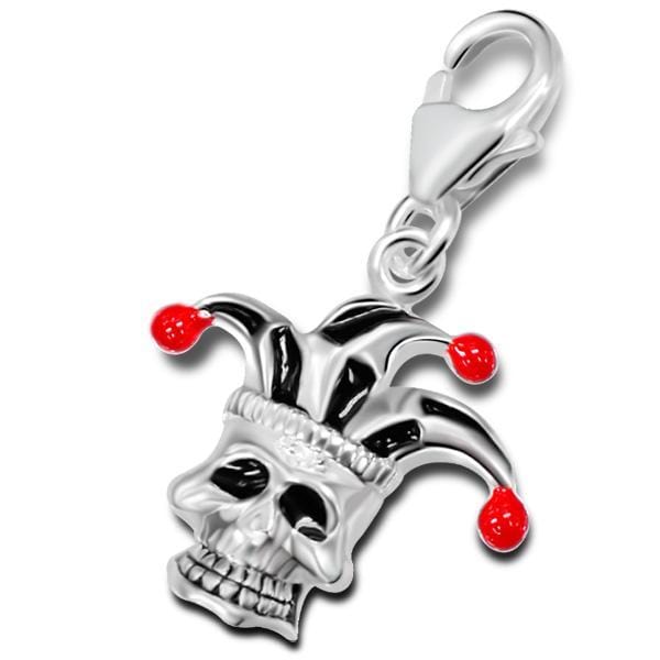 Sterling Silver Skull Charm With Lobster Clasp