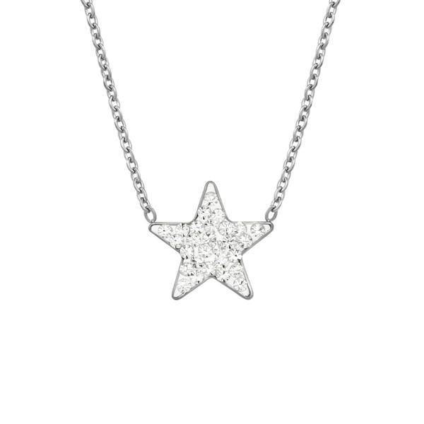 Steel Star Crystal Necklace
