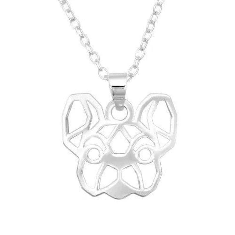 Silver Laser Cut Dog Necklace