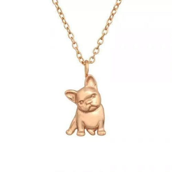 Rose  Gold Dog Necklace for Women